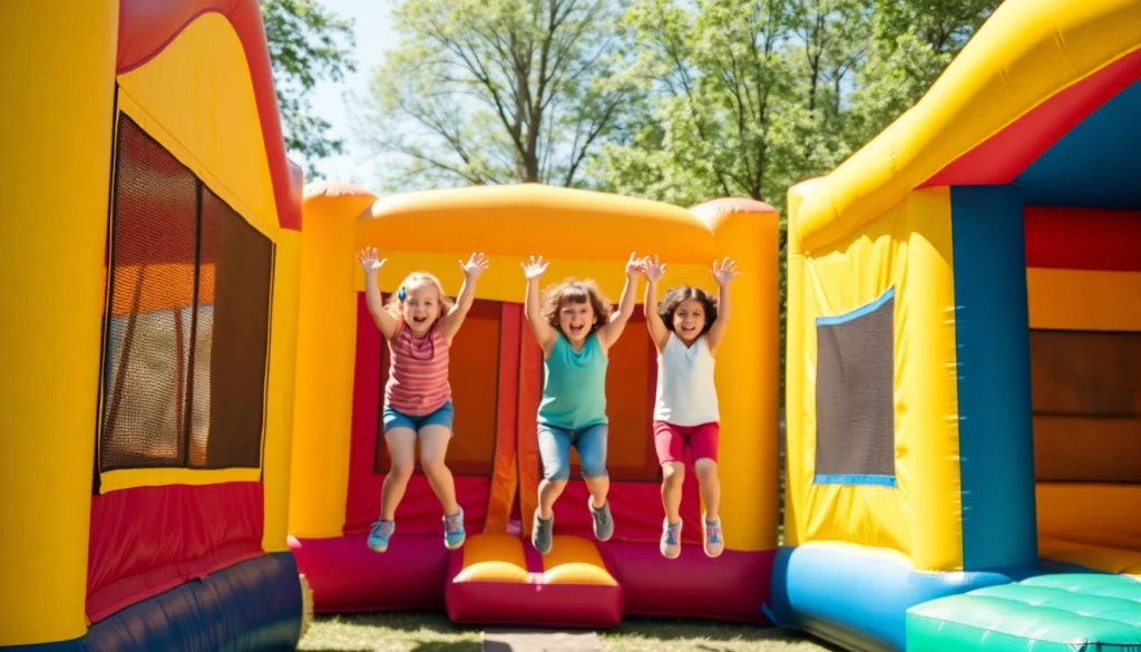 Experience exciting bounce house rental near me with colorful inflatables for children's parties.