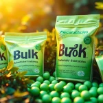 Showcasing vibrant Bulk 7oh tablets in an inviting natural setting with exquisite packaging details.