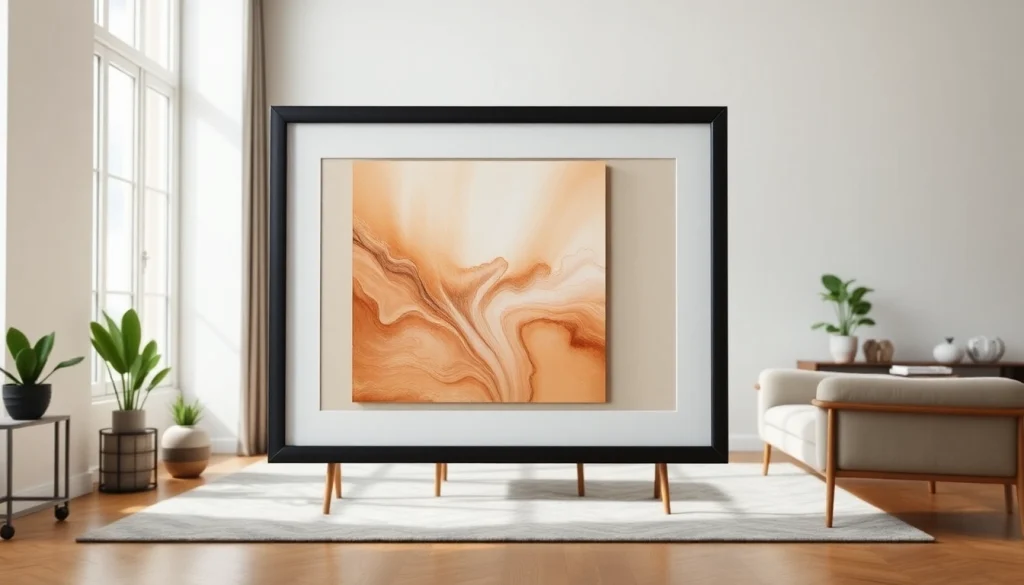 Enhance your decor with a stylish 20x30 frame showcasing beautiful artwork in a cozy setting.