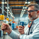 Assessing air quality during Industrial Hygiene Services for workplace safety.