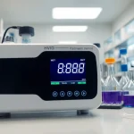 Hydrogen Peroxide monitor in a high-tech lab setting with advanced features and clean design.