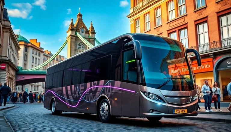 Experience affordable and stylish cheap party bus hire Dublin for your events, set against beautiful city landmarks.