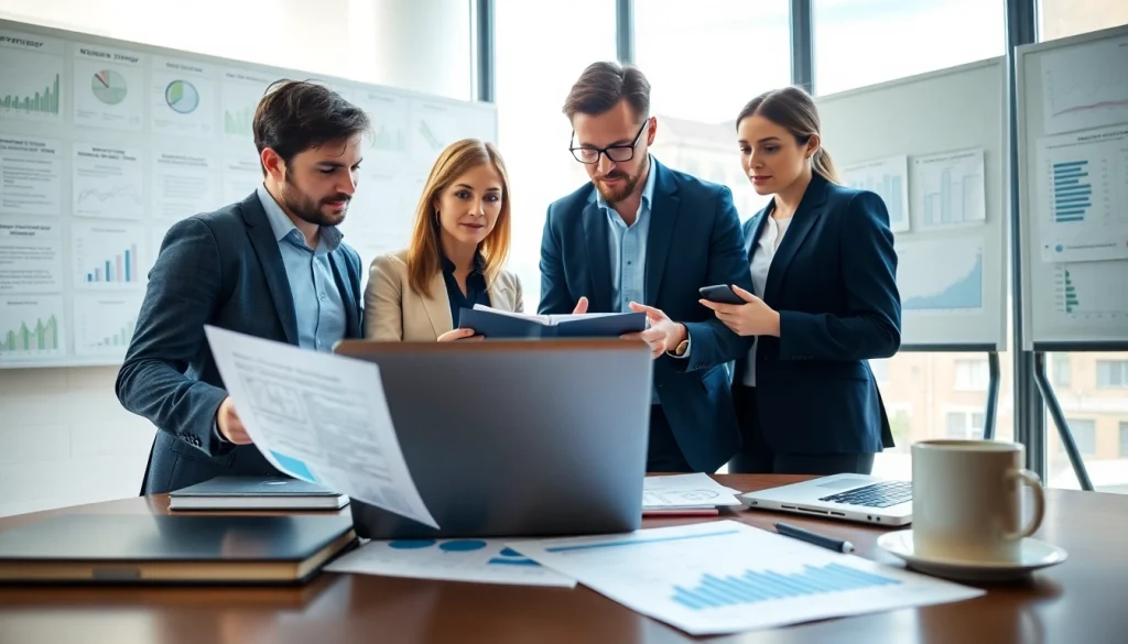 Analyze competitor pricing research with a marketing team collaborating over competitive strategies.