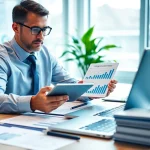 Execute an impairment test while analyzing financial data with a calculator and reports.
