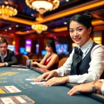 Experience the thrill of live casino Singapore with an engaging blackjack dealer in action.