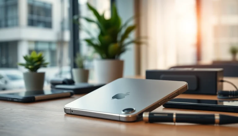 Buy iPhone Pro featured in an elegant setting highlighting its sleek design and modern accessories.