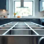 Explore a sleek metal drawer system designed for kitchens, showcasing modern design elements and functionality.