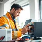Performing pat testing Cannock for electrical safety compliance with professional equipment.