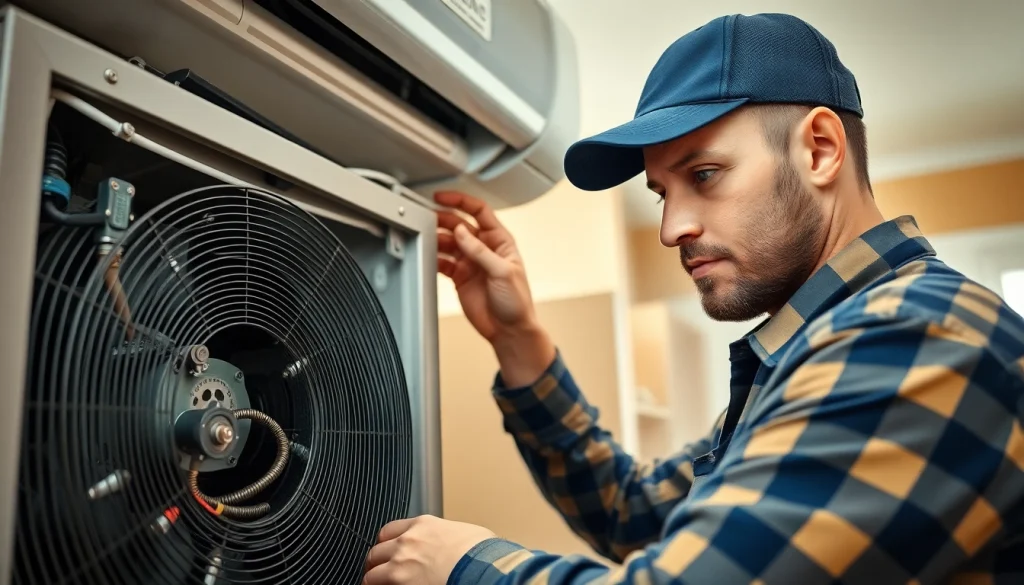 Expert technician performing ac repair glendale az in a bright residential setting.