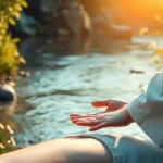 Experience the energy healing process with lovehealingexpansion in a serene setting.