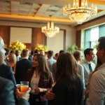 Capture Miami Corporate Event Videography Photography of professionals networking at a corporate event.