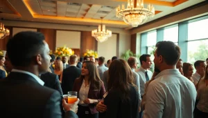 Capture Miami Corporate Event Videography Photography of professionals networking at a corporate event.
