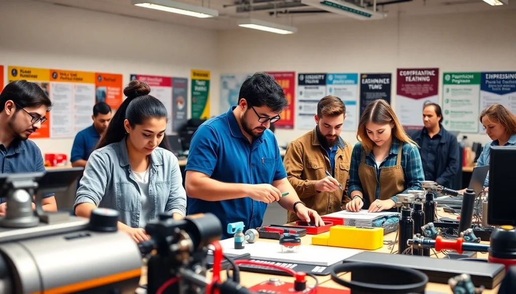 Training students in a dynamic setting at a trade school in Tennessee, showcasing hands-on learning experiences.
