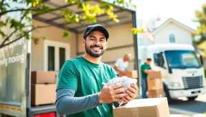 Team members from bennettsmoving expertly packing items during a moving day.