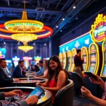 Experience the thrill of TPower casino with vibrant games and lively players in a virtual setting.