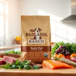 Explore the benefits of badlands ranch dog food canada with fresh ingredients at a vibrant kitchen.