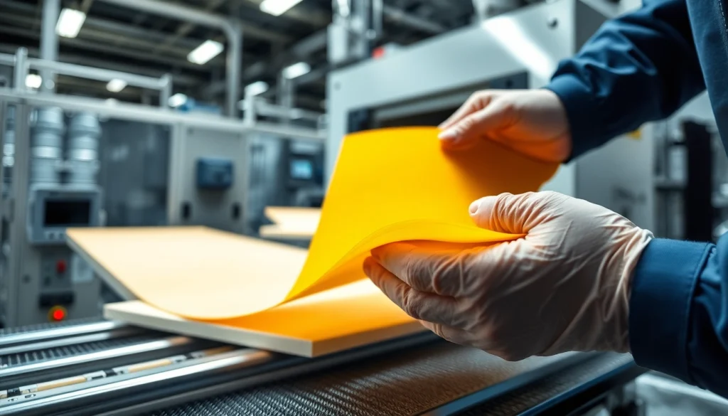 Crafting epoxy prepregs with precision and skill in an advanced manufacturing environment.