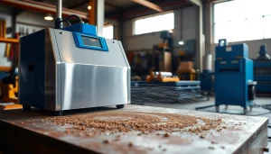 Laser cleaning machine effectively removing rust in a workshop.