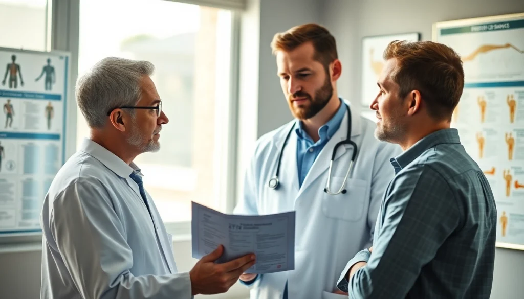 Engaging healthcare interaction about Testosterone Replacement Therapy focusing on patient education.