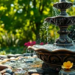 Décorez votre jardin avec une magnifique fontaine décorative qui inspire la tranquillité.