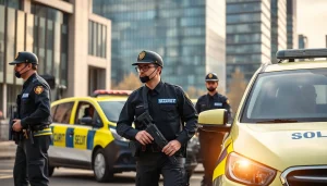 Secure Key Holding & Mobile Patrols demonstrated by a professional security team in an urban setting.