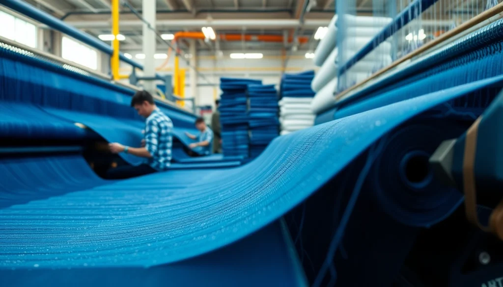 Showcasing the intricate process of jeans fabric manufacturers weaving quality denim.