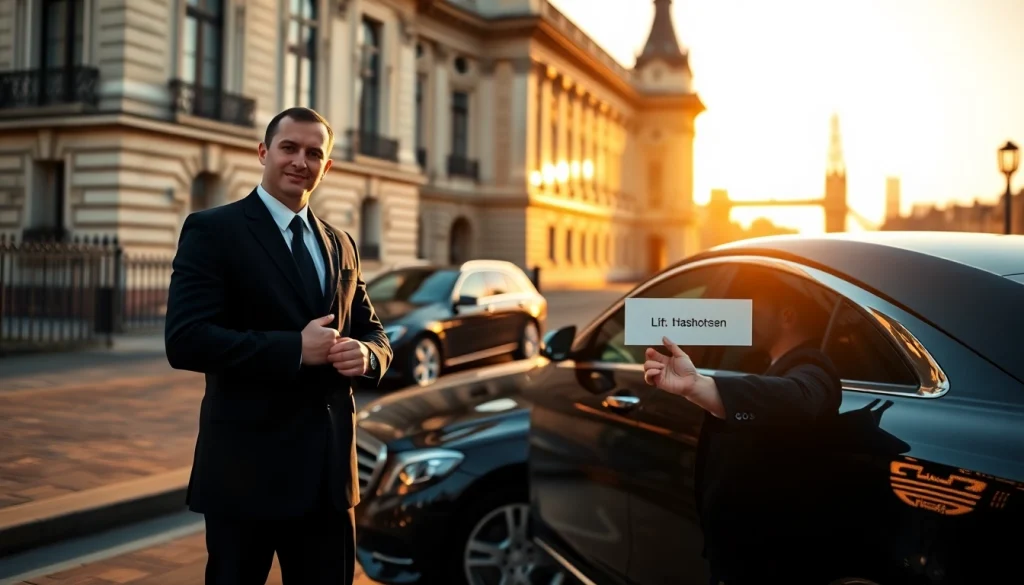 Experience chauffeur service london with a professional driver by an iconic London landmark.