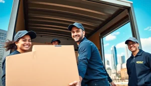 Movers Calgary team efficiently loading their truck with boxes during a city move.