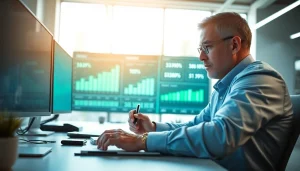 Maximize your rewards: financial expert demonstrates how to get maximum cashback in a modern workspace.