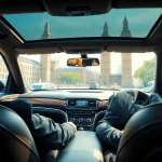 Experience chauffeur hire london with a professional chauffeur driving a luxury vehicle through London.