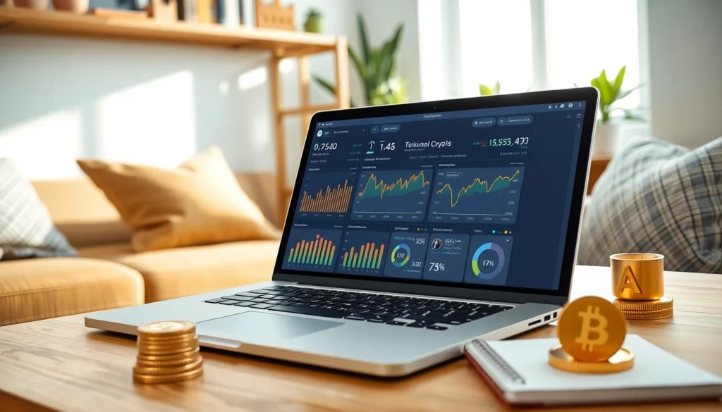 Manage your crypto assets securely with the guarda wallet interface displayed on a laptop.