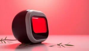 Showcasing quasar red lighttherapy device emphasizing innovative design and therapeutic benefits.