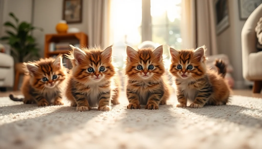 Adorable Maine Coon kittens for sale California playing with children in a bright home environment.