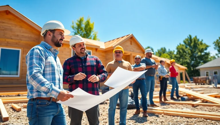 Engaged New Jersey General Contractor team collaborating on a residential construction project.