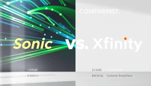 Compare sonic vs xfinity internet services highlighting speed and pricing differences.