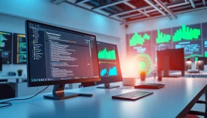 Utilizing AI test automation tools in a modern software development environment for enhanced efficiency.