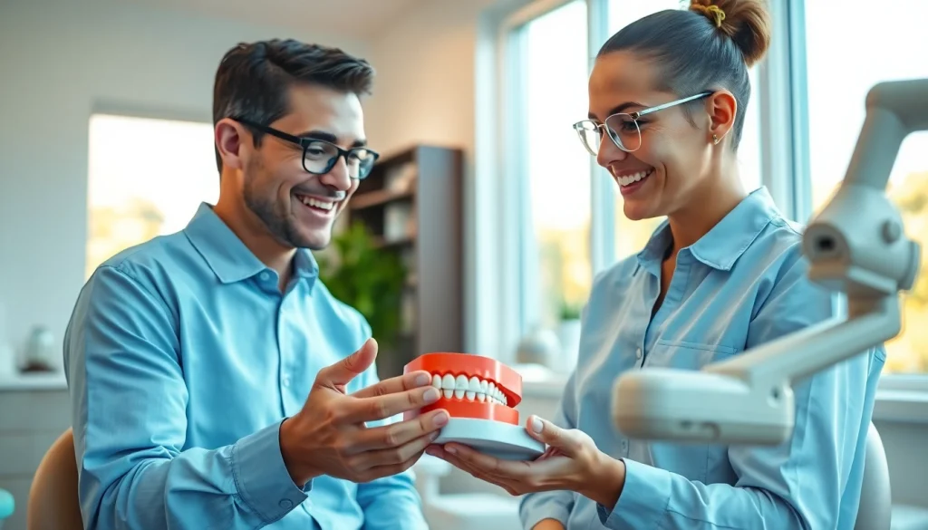 Understand the braces cost Myrtle Beach while an orthodontist demonstrates treatment options.