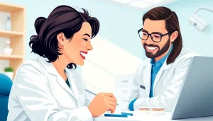 Enhance your smile with braces Myrtle Beach, showcasing a compassionate orthodontist and patient during a consultation.