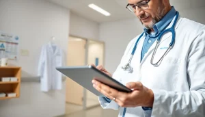 Showcasing top eprescribing solutions with a healthcare professional using e-prescribing software.